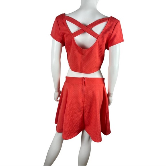 NWT Trixxi Junior Two Piece Coral Mini Dress 13 - Picture 11 of 13